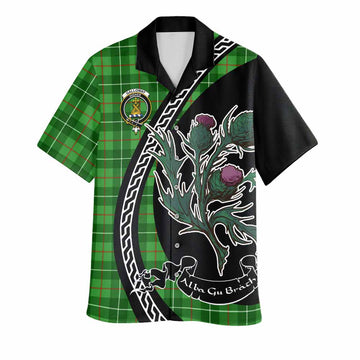 Galloway Family Crest Tartan Hawaiian Shirt Alba Thistle Inspired - Tartan Vibes Clothing