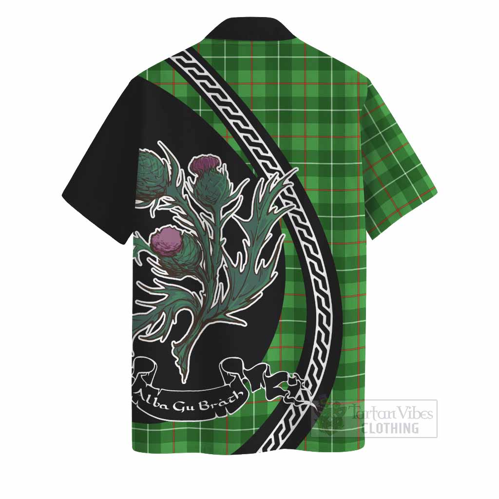 Galloway Family Crest Tartan Hawaiian Shirt Alba Thistle Inspired - Tartan Vibes Clothing