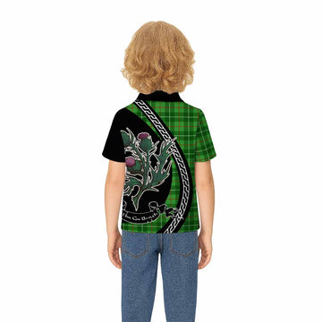 Galloway Family Crest Tartan Kid Polo Shirt Alba Thistle Inspired - Tartan Vibes Clothing