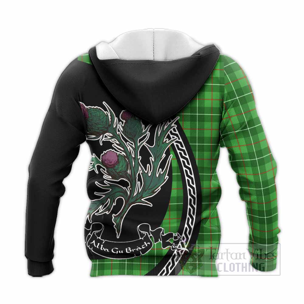 Galloway Family Crest Tartan Knitted Hoodie Alba Thistle Inspired - Tartan Vibes Clothing