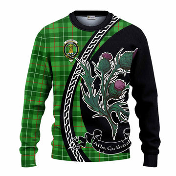 Galloway Family Crest Tartan Knitted Sweater Alba Thistle Inspired - Tartan Vibes Clothing