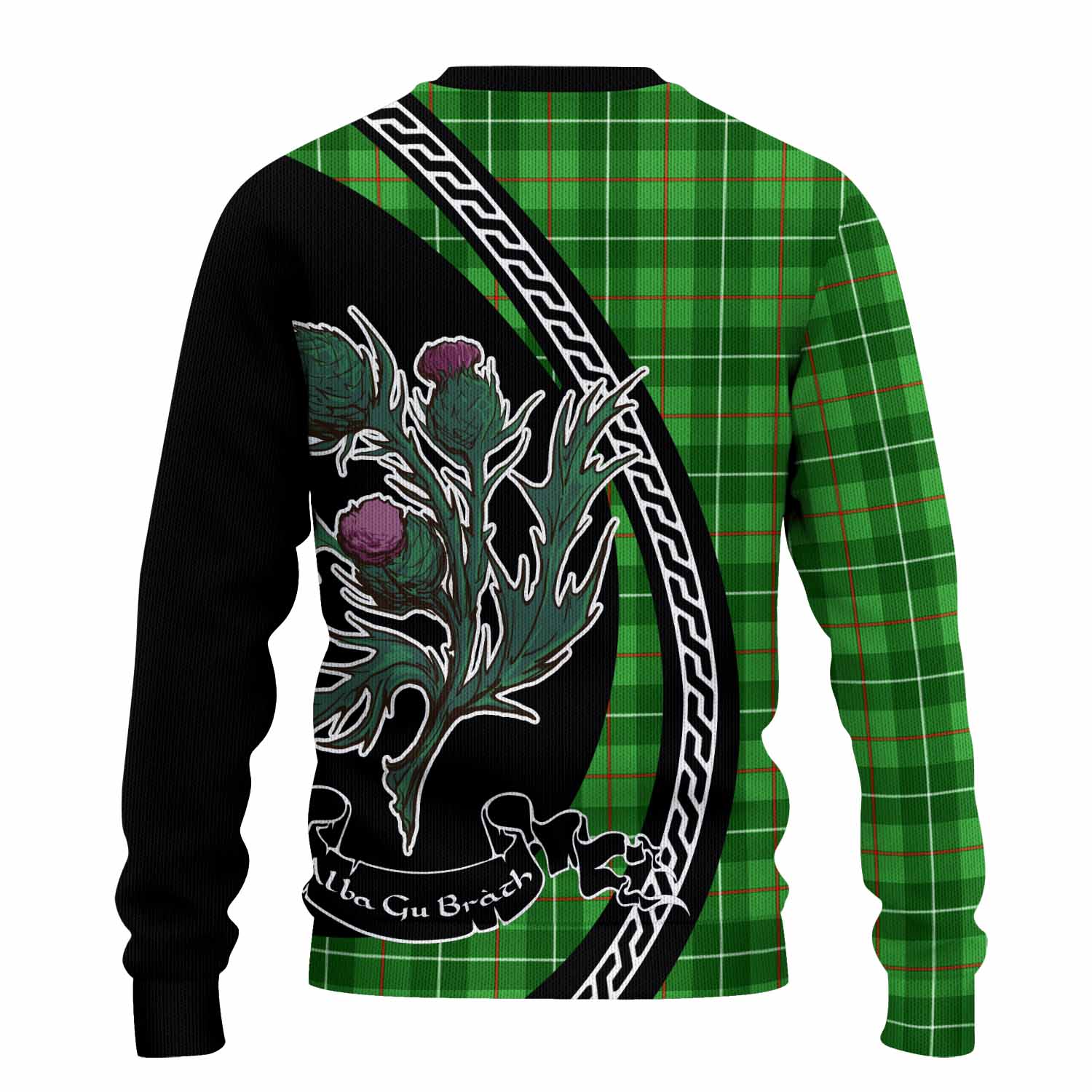 Galloway Family Crest Tartan Knitted Sweater Alba Thistle Inspired - Tartan Vibes Clothing