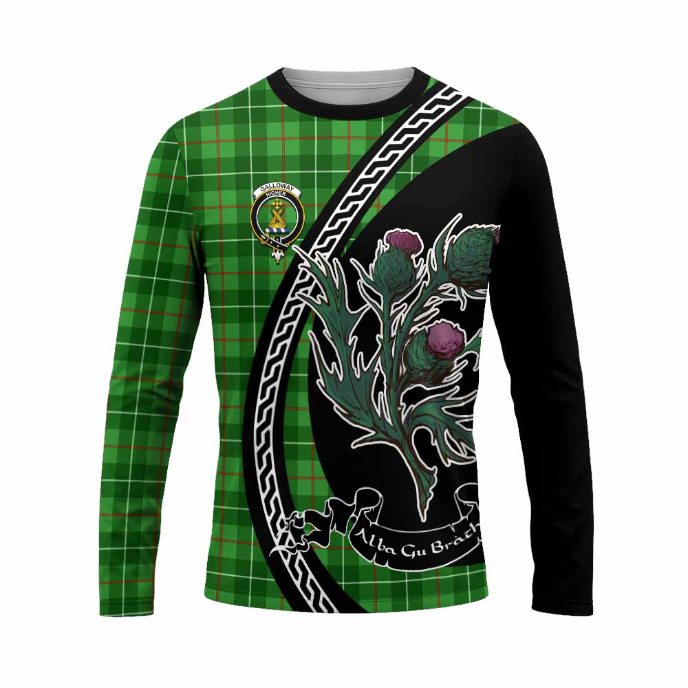 Galloway Family Crest Tartan Long Sleeve T-Shirt Alba Thistle Inspired - Tartan Vibes Clothing