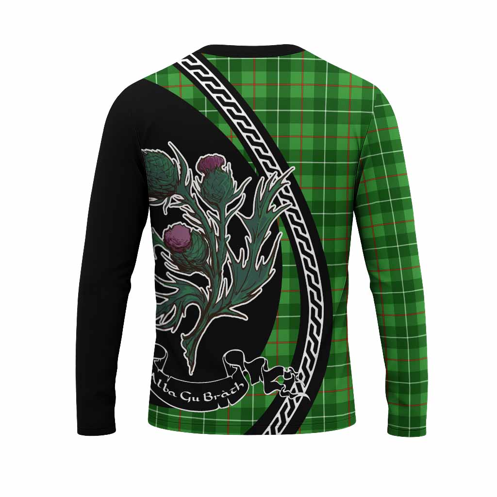 Galloway Family Crest Tartan Long Sleeve T-Shirt Alba Thistle Inspired - Tartan Vibes Clothing