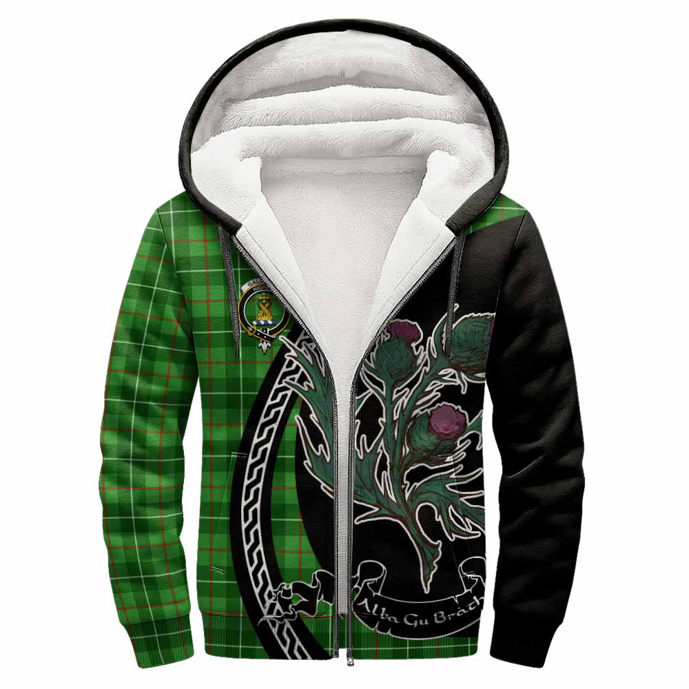 Galloway Family Crest Tartan Sherpa Hoodie Alba Thistle Inspired - Tartan Vibes Clothing