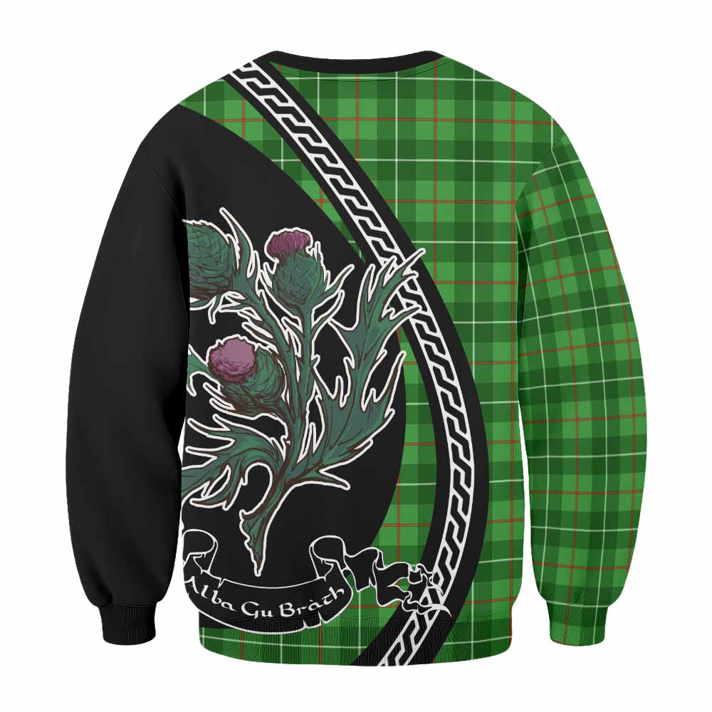 Galloway Family Crest Tartan Sweatshirt Alba Thistle Inspired - Tartan Vibes Clothing