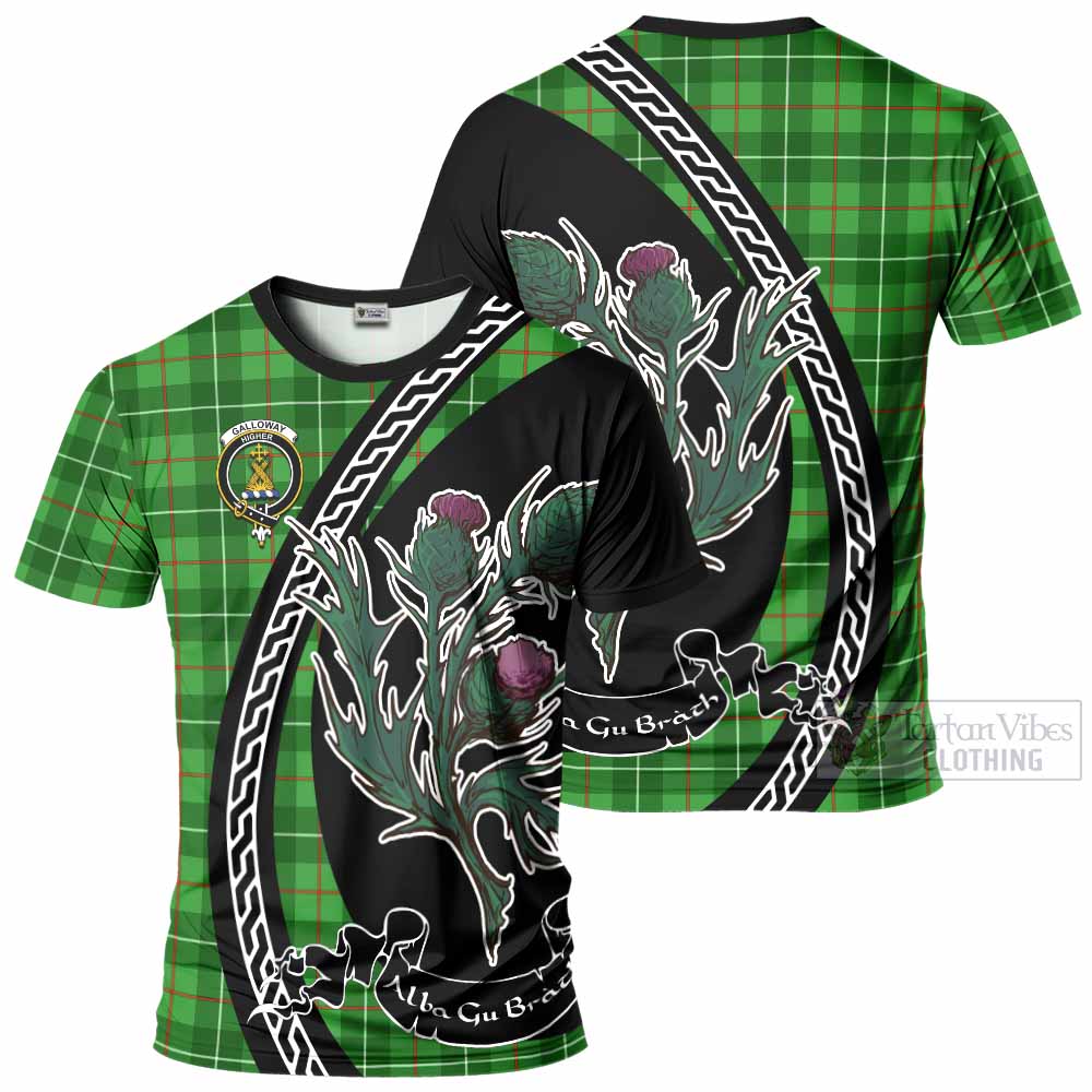 Galloway Family Crest Tartan T-Shirt Alba Thistle Inspired - Tartan Vibes Clothing