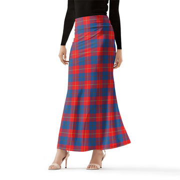 Galloway Red Tartan Womens Full Length Skirt