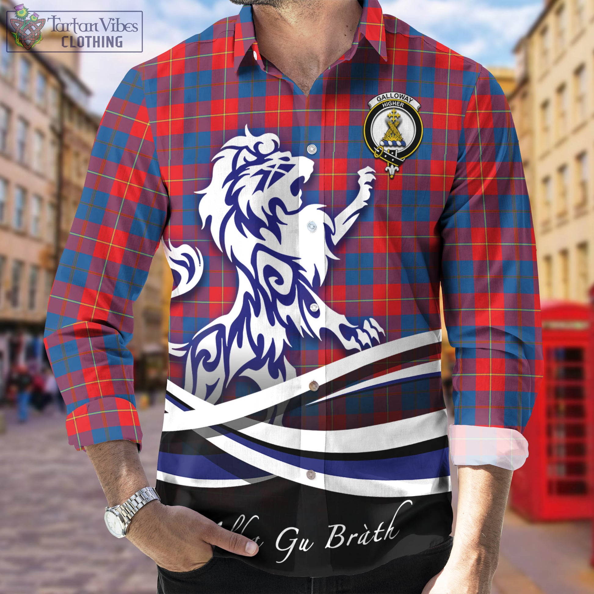 galloway-red-tartan-long-sleeve-button-up-shirt-with-alba-gu-brath-regal-lion-emblem