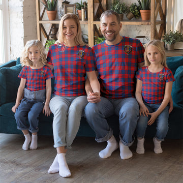 Galloway Red Tartan T-Shirt with Family Crest