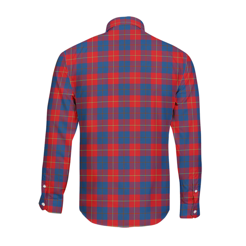 galloway-red-tartan-long-sleeve-button-up-shirt-with-family-crest