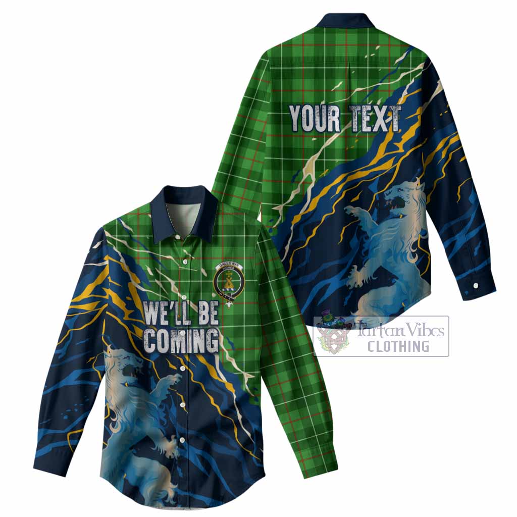 Galloway Scotland Tartan Women Casual Shirt WC2026 Football - We'll Be Coming