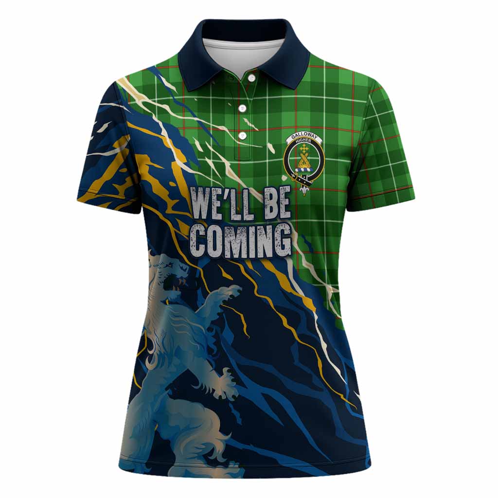 Galloway Scotland Tartan Women Polo Shirt WC2026 Football - We'll Be Coming