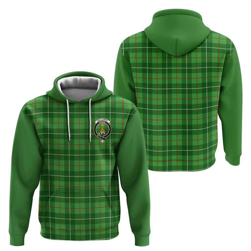 Galloway Tartan Accent Hoodie with Family Crest