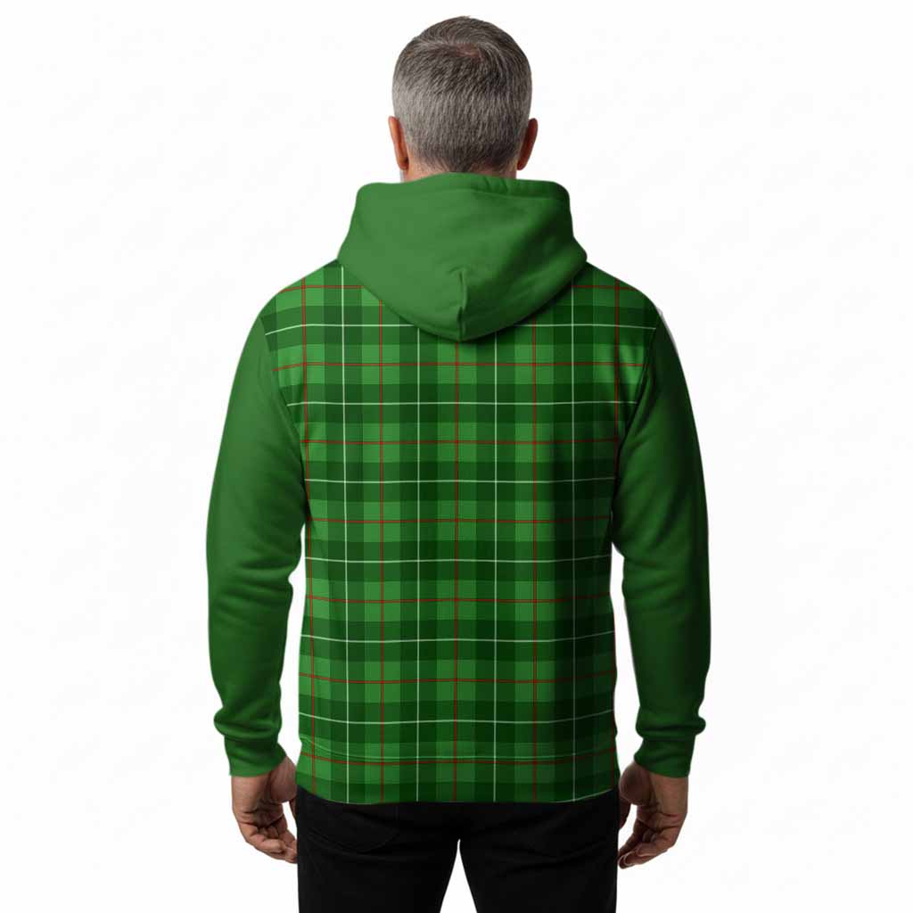 Galloway Tartan Accent Hoodie with Family Crest