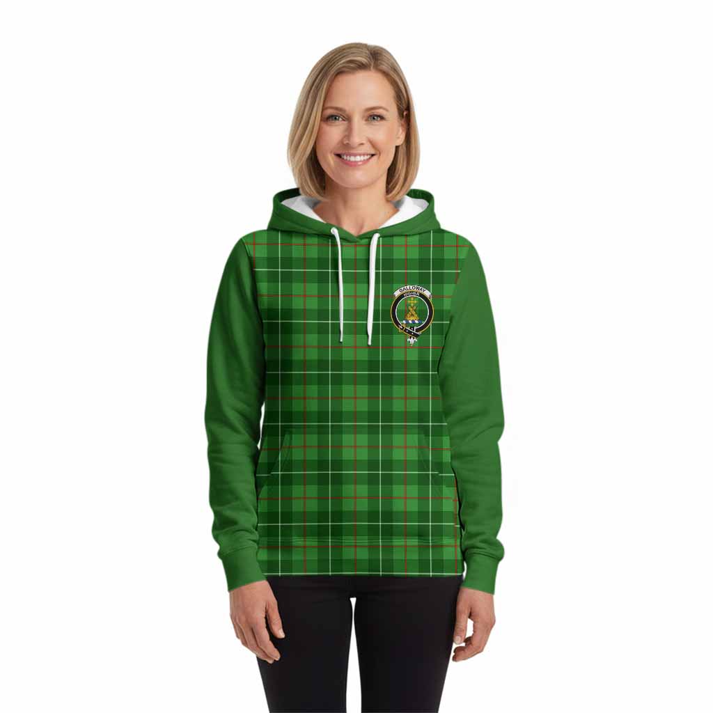 Galloway Tartan Accent Hoodie with Family Crest