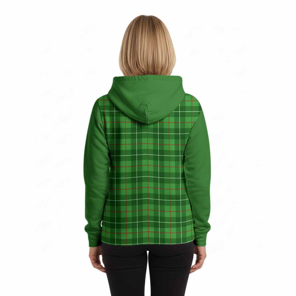Galloway Tartan Accent Hoodie with Family Crest