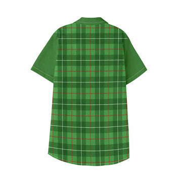 Galloway Tartan Accent Kid Hawaiian Shirt with Family Crest