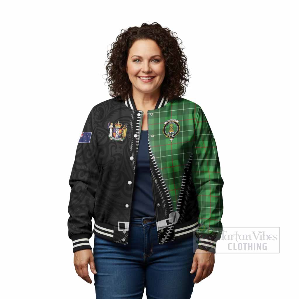 Galloway Tartan Baseball Jacket New Zealand Pattern Unique Zipper Stylized