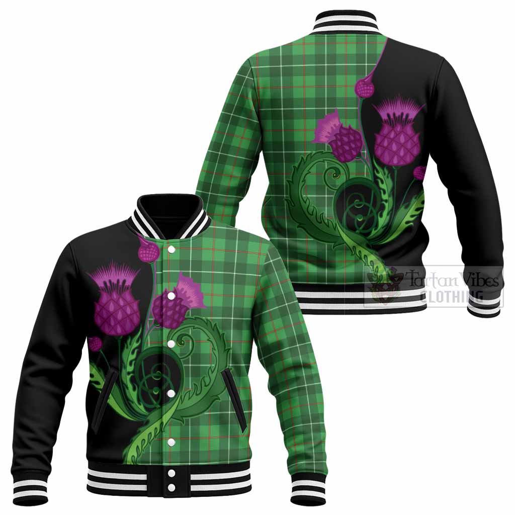 Galloway Tartan Baseball Jacket Traditional Scottish Thistle