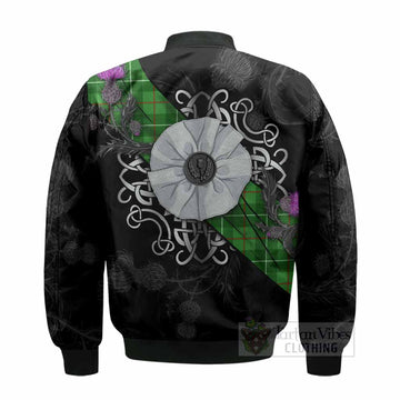 Galloway Tartan Bomber Jacket Jacobite White Rose - Tartan Vibes Clothing