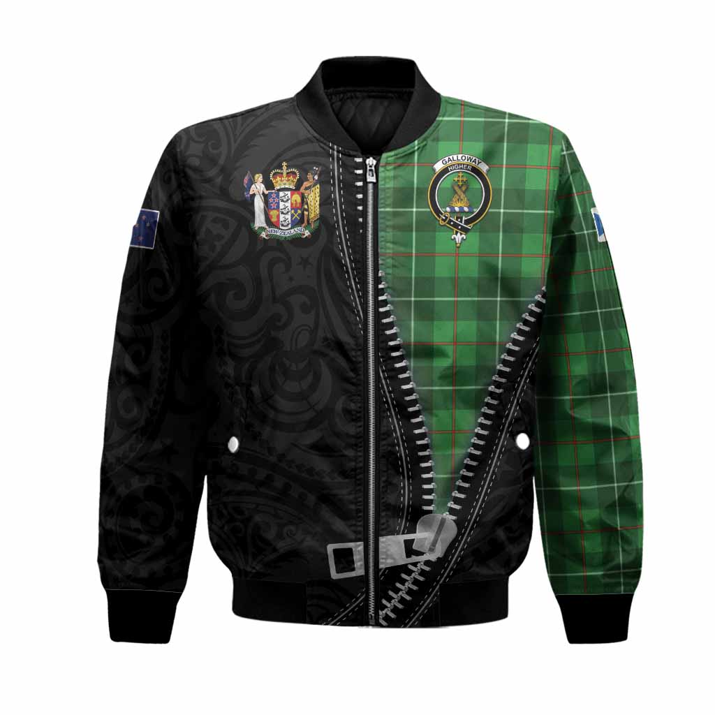 Galloway Tartan Bomber Jacket New Zealand Pattern Unique Zipper Stylized