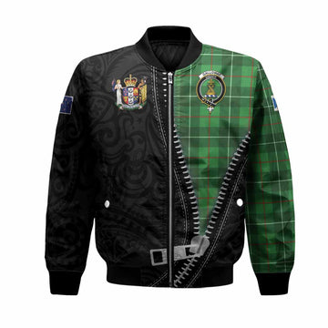 Galloway Tartan Bomber Jacket New Zealand Pattern Unique Zipper Stylized