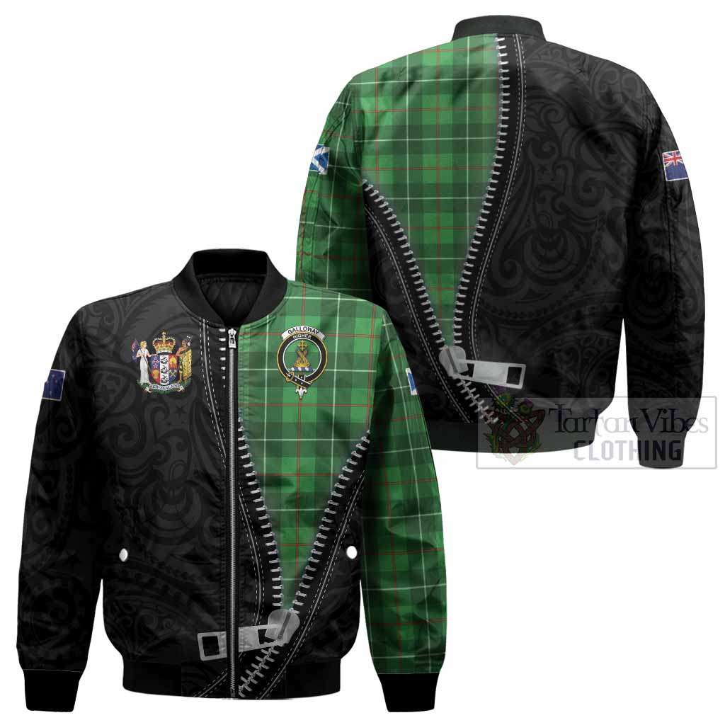 Galloway Tartan Bomber Jacket New Zealand Pattern Unique Zipper Stylized