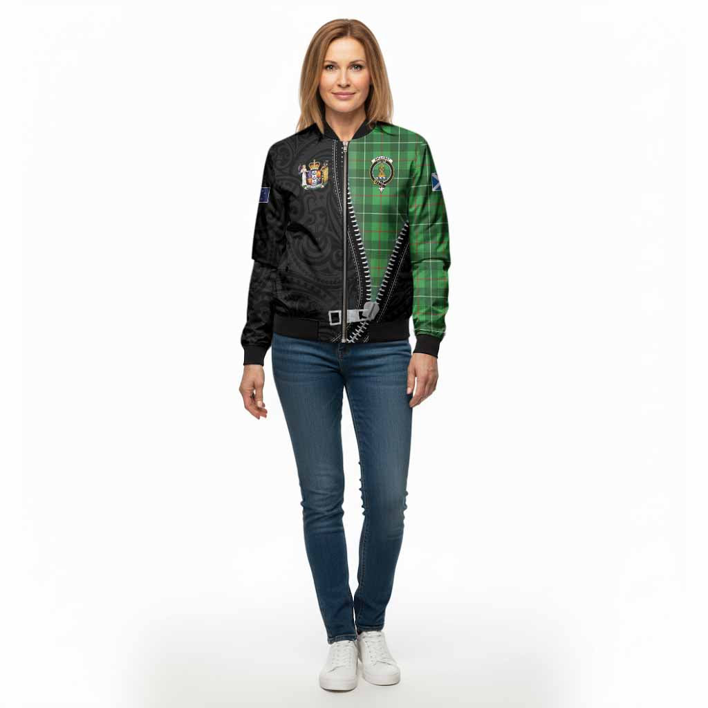 Galloway Tartan Bomber Jacket New Zealand Pattern Unique Zipper Stylized