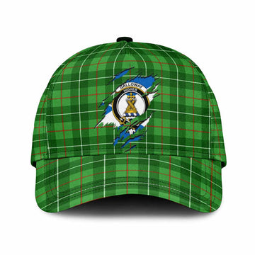 Galloway Tartan Classic Cap with Family Crest In Me Style