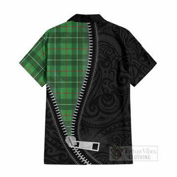 Galloway Tartan Cotton Hawaiian Shirt New Zealand Pattern Unique Zipper Stylized