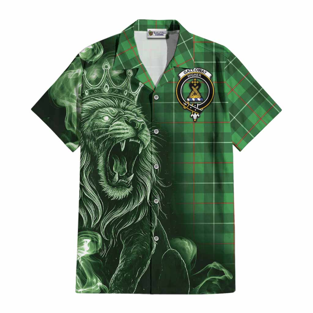 Galloway Tartan Cotton Hawaiian Shirt Roaring Lion Heritage