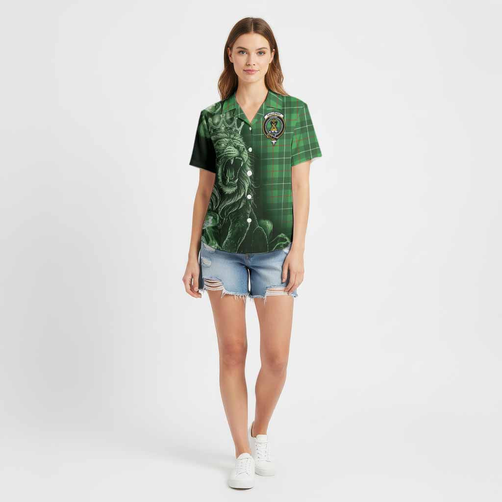 Galloway Tartan Cotton Hawaiian Shirt Roaring Lion Heritage