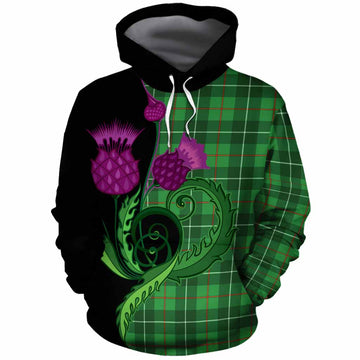 Galloway Tartan Cotton Hoodie Traditional Scottish Thistle