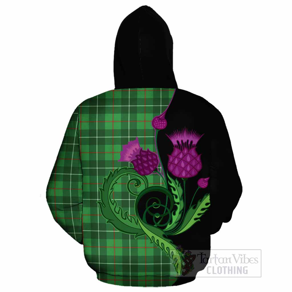 Galloway Tartan Cotton Hoodie Traditional Scottish Thistle