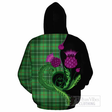 Galloway Tartan Cotton Hoodie Traditional Scottish Thistle