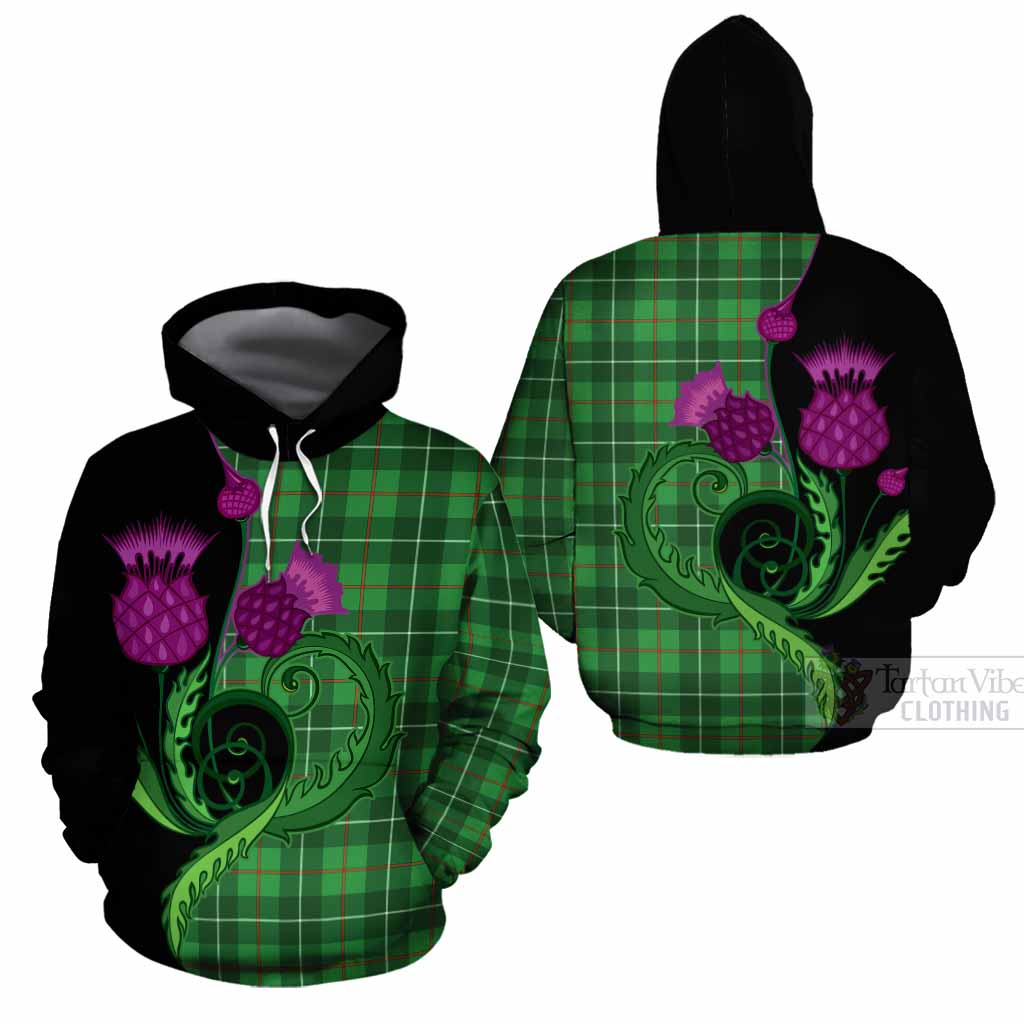 Galloway Tartan Cotton Hoodie Traditional Scottish Thistle