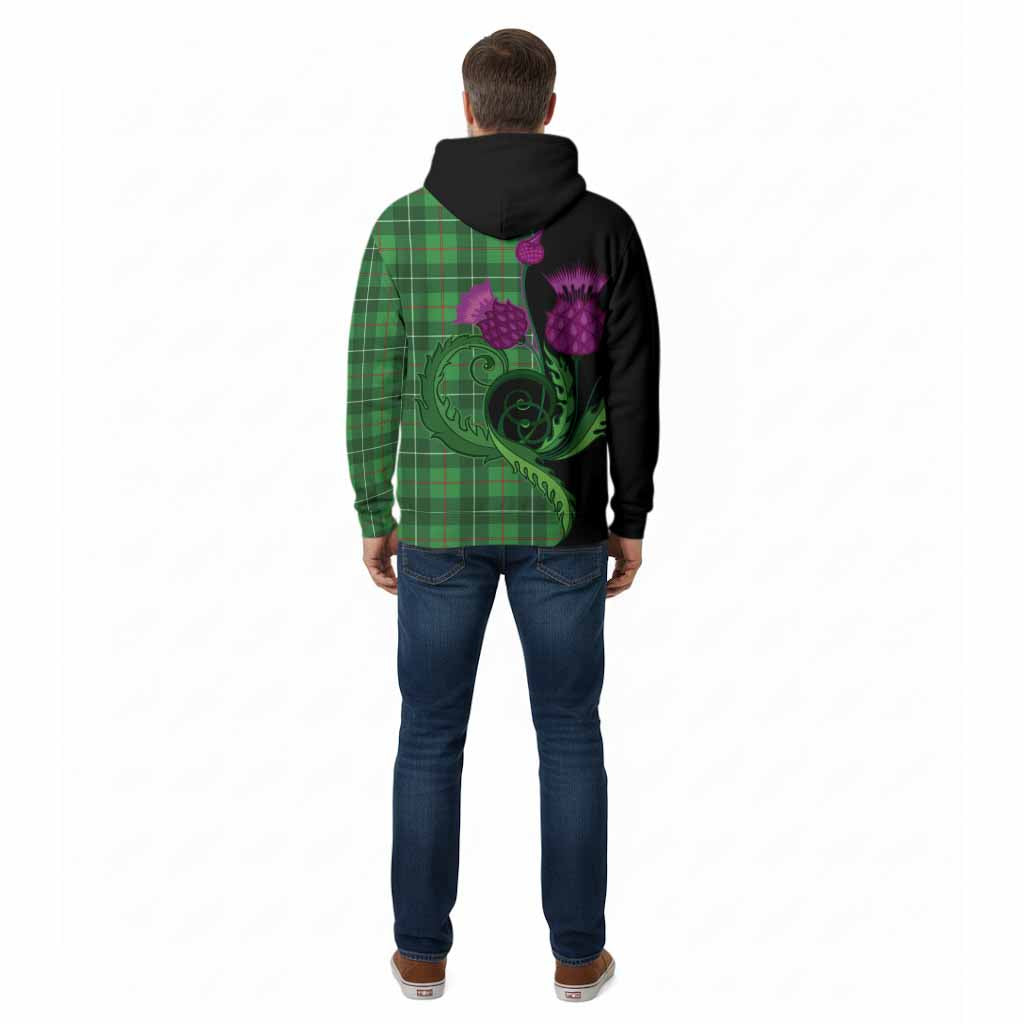 Galloway Tartan Cotton Hoodie Traditional Scottish Thistle