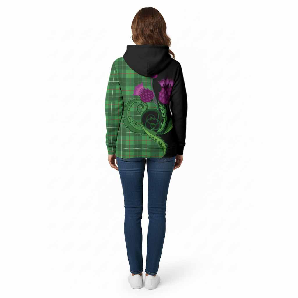 Galloway Tartan Cotton Hoodie Traditional Scottish Thistle