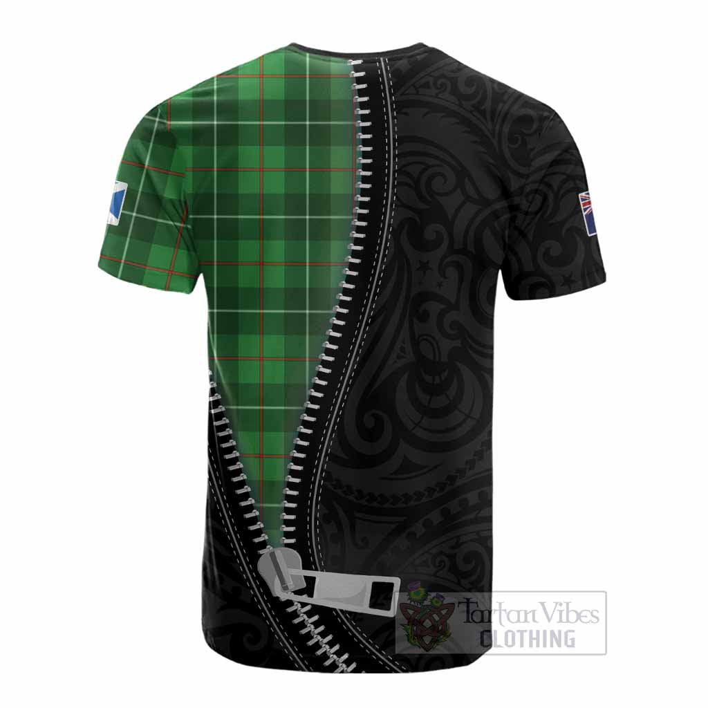 Galloway Tartan Cotton T-shirt New Zealand Pattern Unique Zipper Stylized