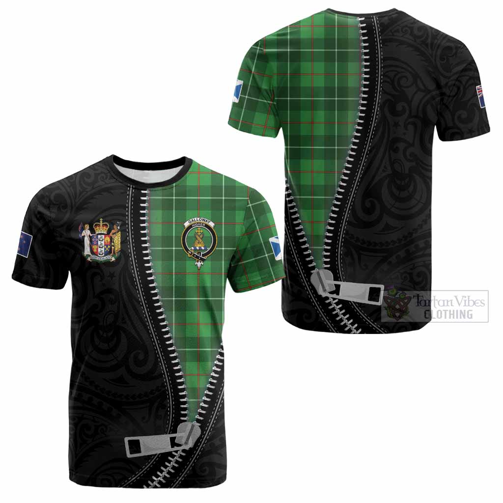 Galloway Tartan Cotton T-shirt New Zealand Pattern Unique Zipper Stylized