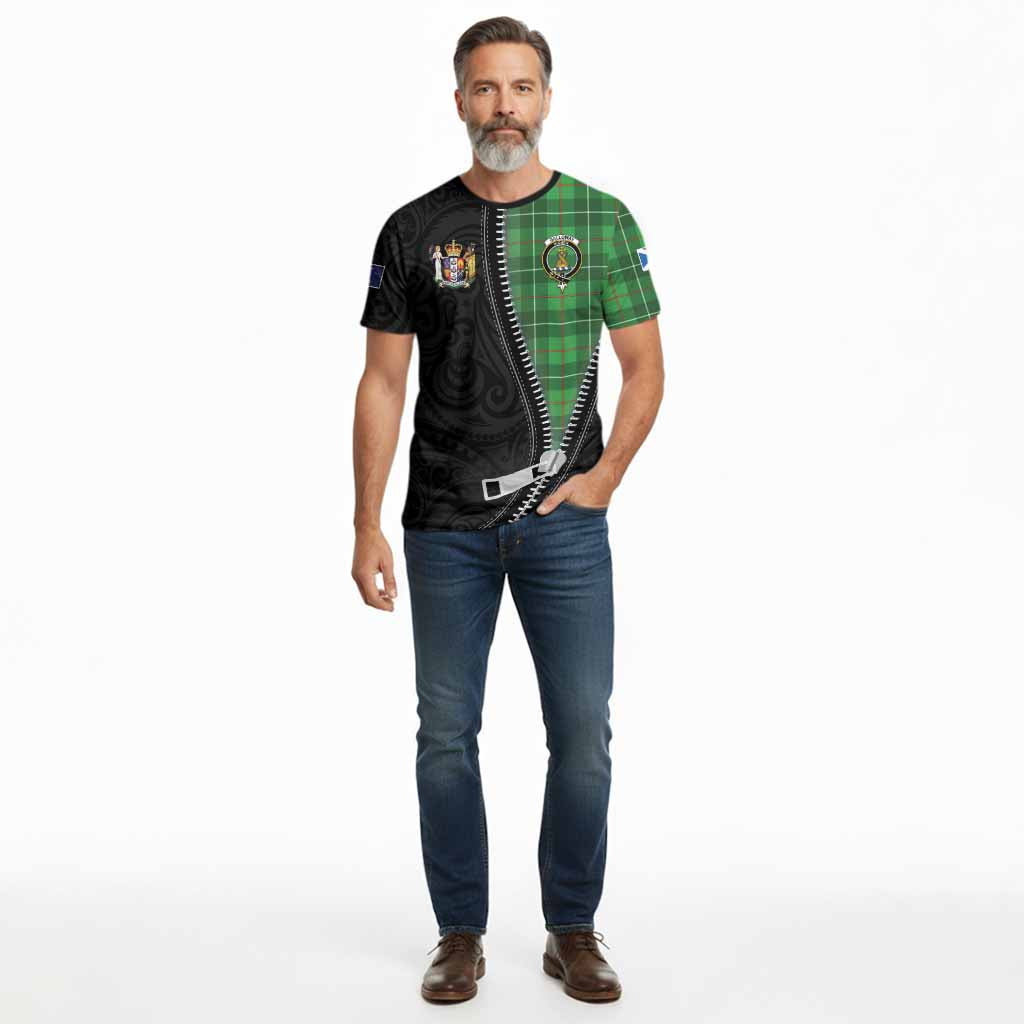 Galloway Tartan Cotton T-shirt New Zealand Pattern Unique Zipper Stylized