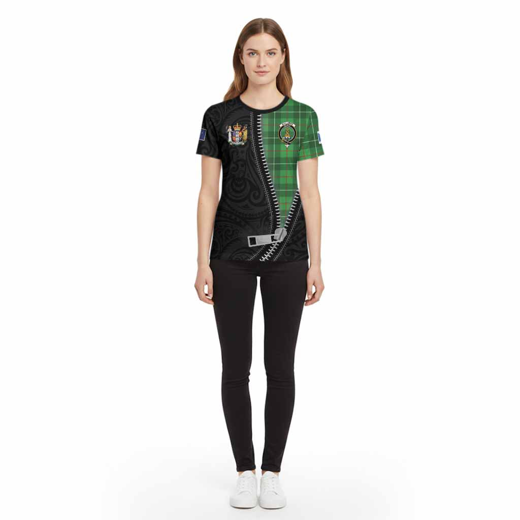 Galloway Tartan Cotton T-shirt New Zealand Pattern Unique Zipper Stylized