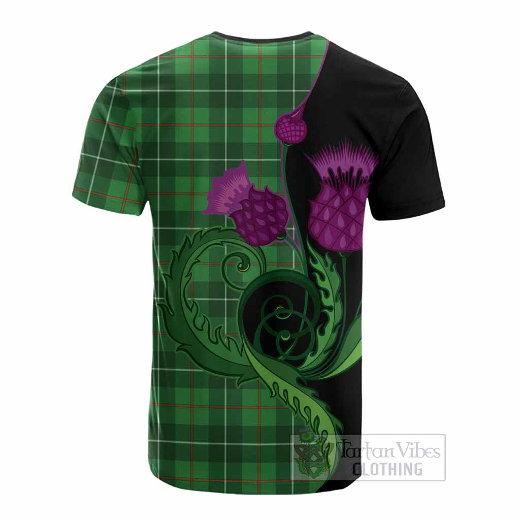 Galloway Tartan Cotton T-shirt Traditional Scottish Thistle