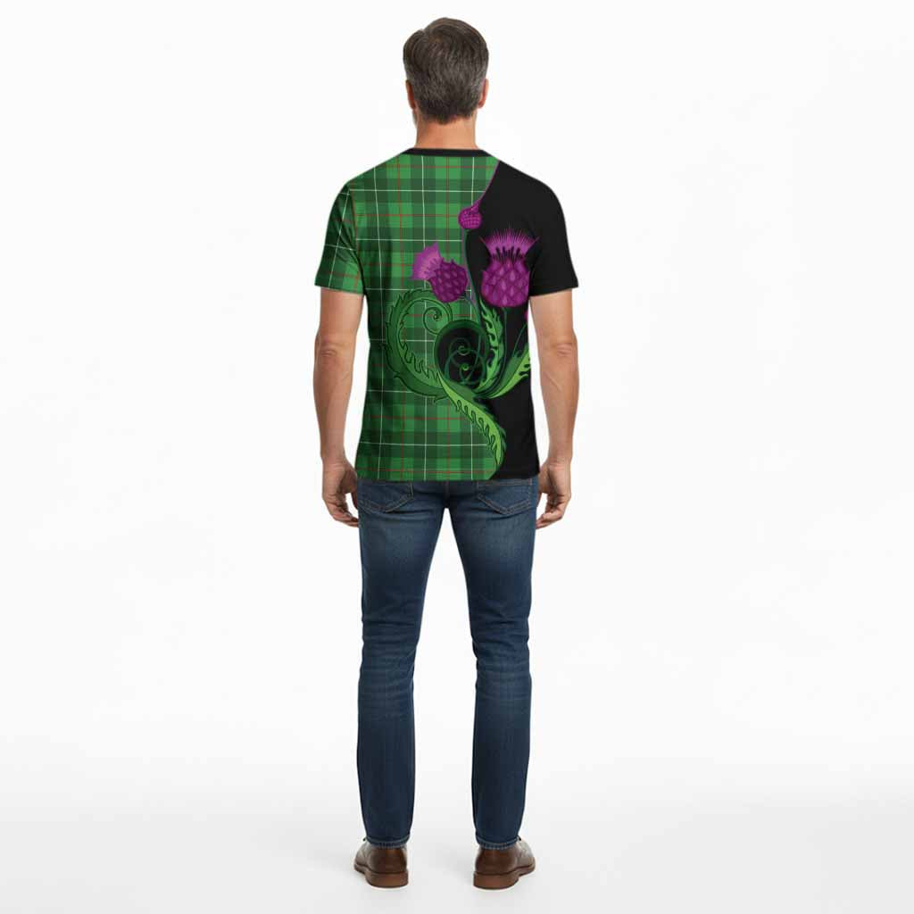 Galloway Tartan Cotton T-shirt Traditional Scottish Thistle