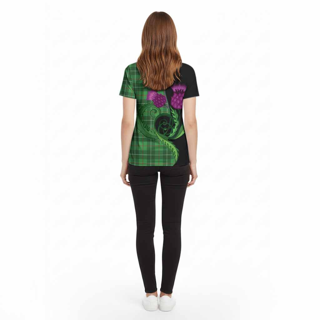Galloway Tartan Cotton T-shirt Traditional Scottish Thistle