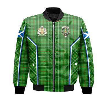 Galloway Tartan Crest Bomber Jacket Scotland Coat of Arm Flag Style