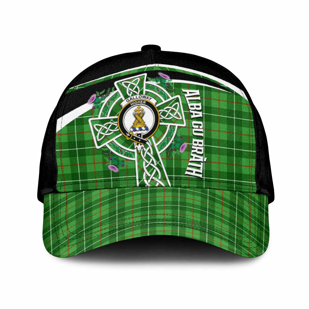 Galloway Tartan Crest Classic Cap Scottish Thistle Celtic Cross Alba Gu Brath