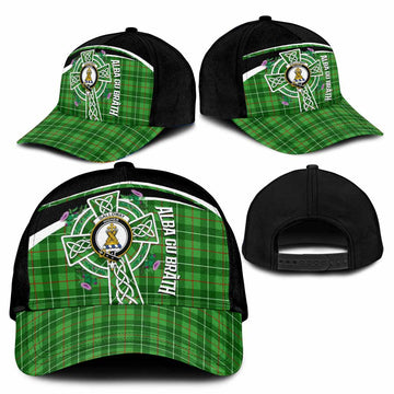Galloway Tartan Crest Classic Cap Scottish Thistle Celtic Cross Alba Gu Brath
