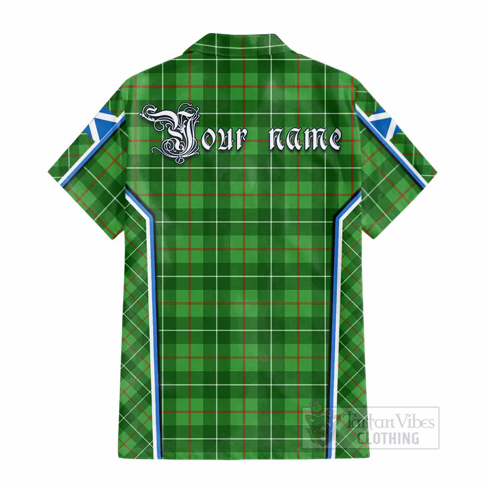 Galloway Tartan Crest Cotton Hawaiian Shirt Scotland Coat of Arm Flag Style - Tartan Vibes Clothing